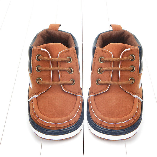 Lacing solid color casual walking shoes