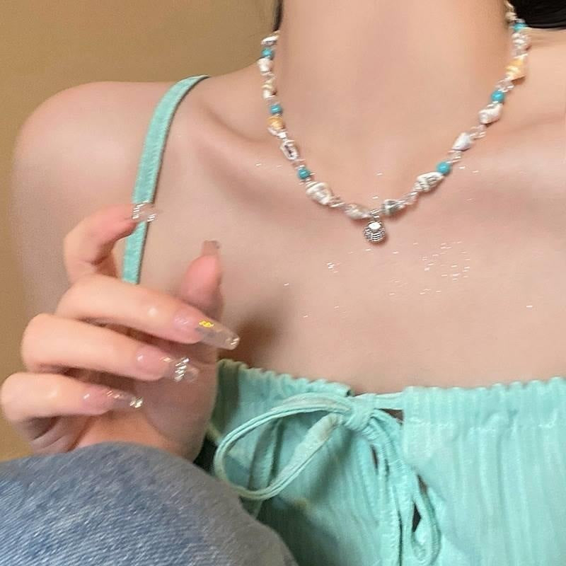 Butterfly Pearl Necklace Female Clavicle Chain Accessories