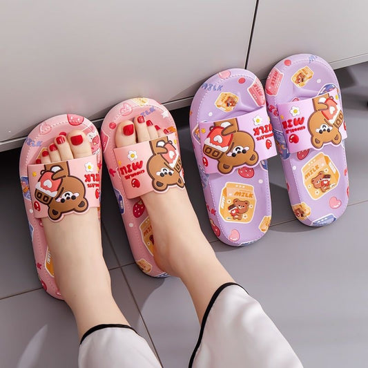 Cartoon Thick Flip-flops Home Indoor Non-slip Soft Bottom