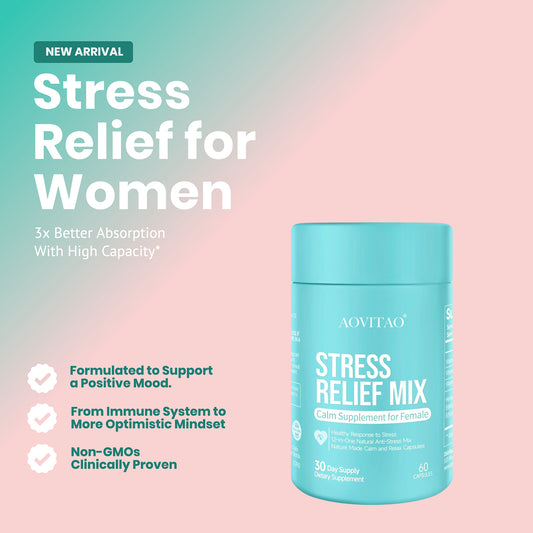 Ashwagandha for Women - Stress Relief & Focus Supplement with L-Theanine