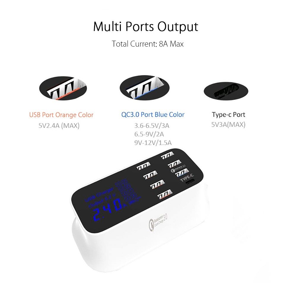 Quick Charge 3.0 Ordinary Smart USB Charger Station - Ectron Online