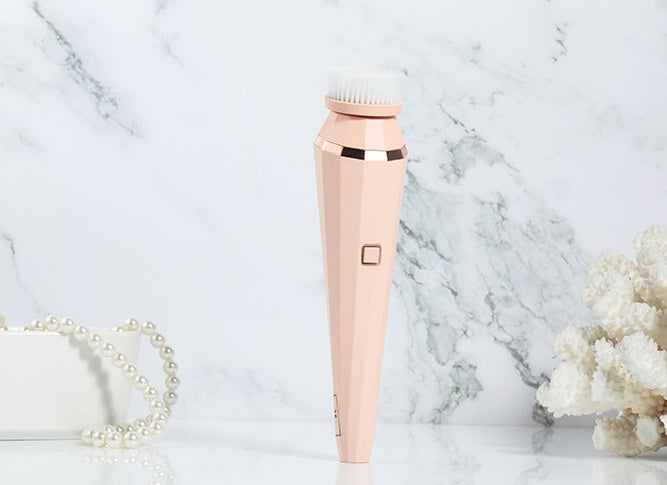 4 In 1 USB Rechargeable Electric Facial Cleansing Brush Soft Skin Care Portable Massager Face Brush Deep Cleaning Device - Ectron Online