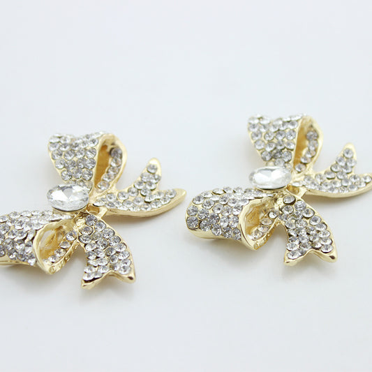 Exquisite Full Diamond Alloy Bow Collar Sections Jewelry Findings | Ectron Online