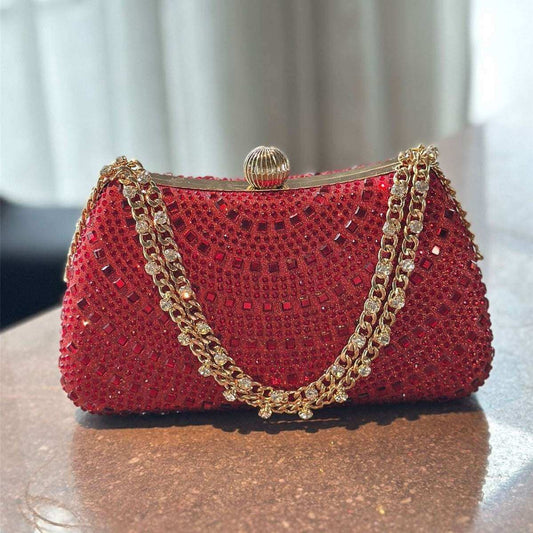 High-end Socialite Full Of Sparkling Diamonds Handbag Bridal Dress Bag