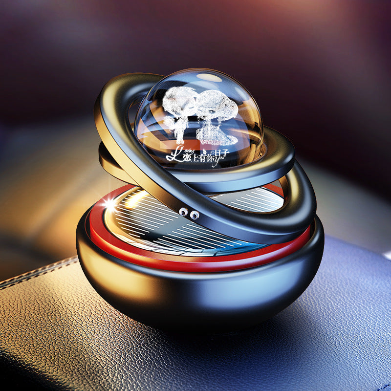 Solar Rotating Car Aroma Decoration Aluminum Alloy - Ectron Online