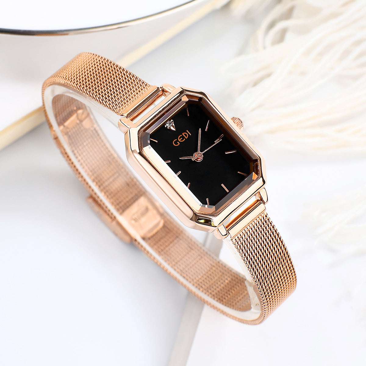 Simple All-match Casual Watch Women's Square Retro