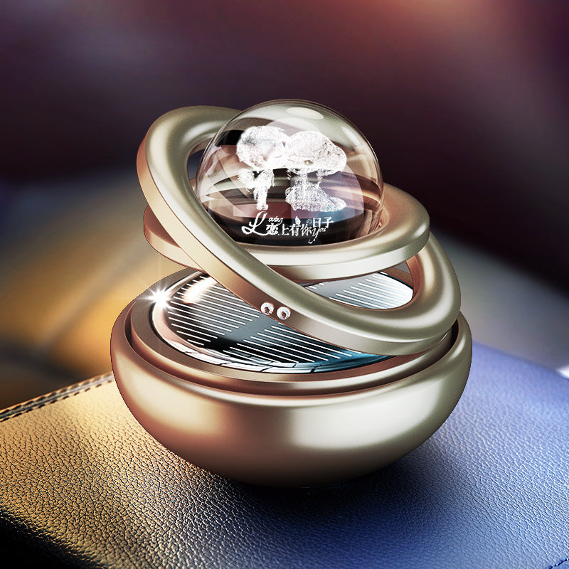 Solar Rotating Car Aroma Decoration Aluminum Alloy - Ectron Online