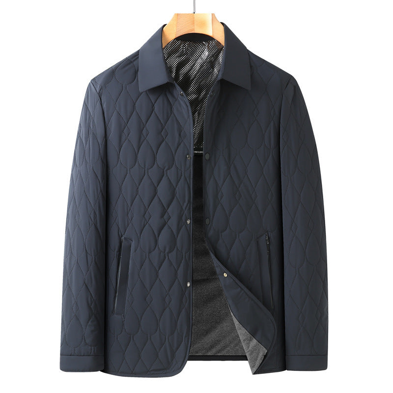 Men's Lightweight Diamond Quilted Shirt Jacket Men's Jacket Lightweight Business Diamon | Ectron Online