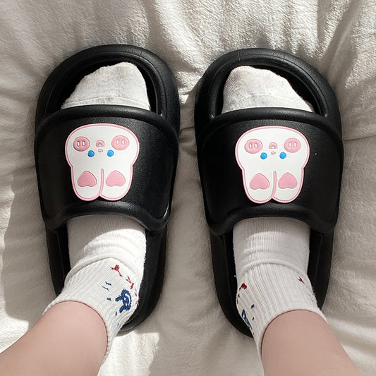 Women's Fashionable Outer Wear Cute Rabbit Non-slip Thick Bottom Slippers