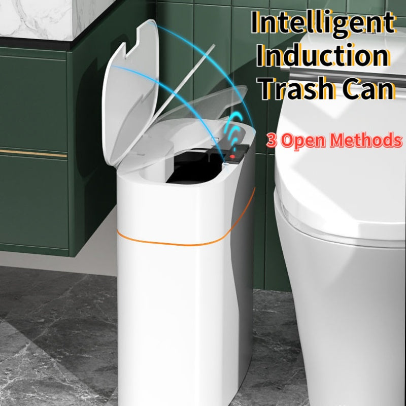Smart Trash Can With Lid For Bedroom And Living Room Kitchen Storage Box Trash Can Induction Small Car Box Automatic Smart Dustbin Smart Trash Bin - Ectron Online