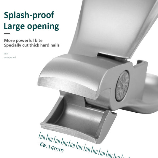 Large Opening Nail Clipper Stainless Steel Anti-splash Nail Clippers