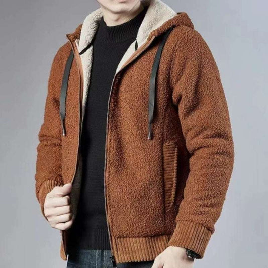 Winter Men's Zipper Hooded Sweater Cardigan