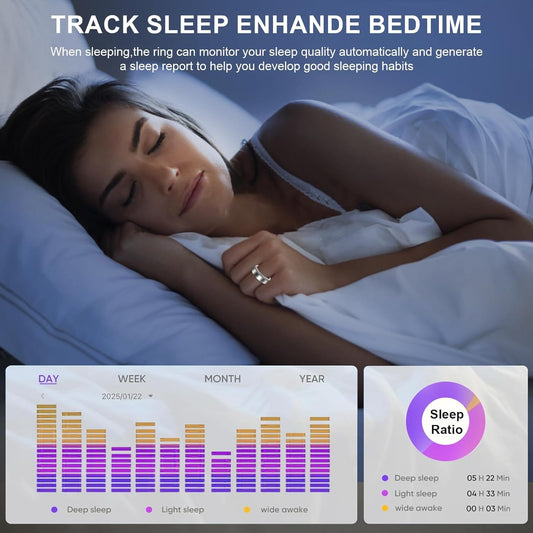 Luxury Smart Ring for Women - Diamond Health & Sleep Tracker