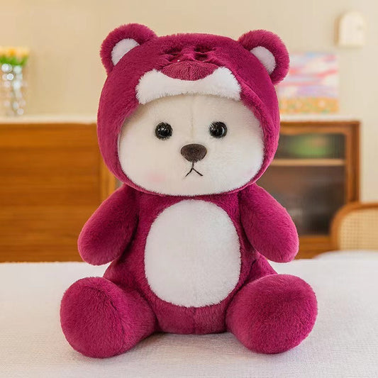 New Transformation Teddy Bear Plush Toy Cute Bear Doll Cloth Doll Valentine's Day Birthday Gift - Ectron Online