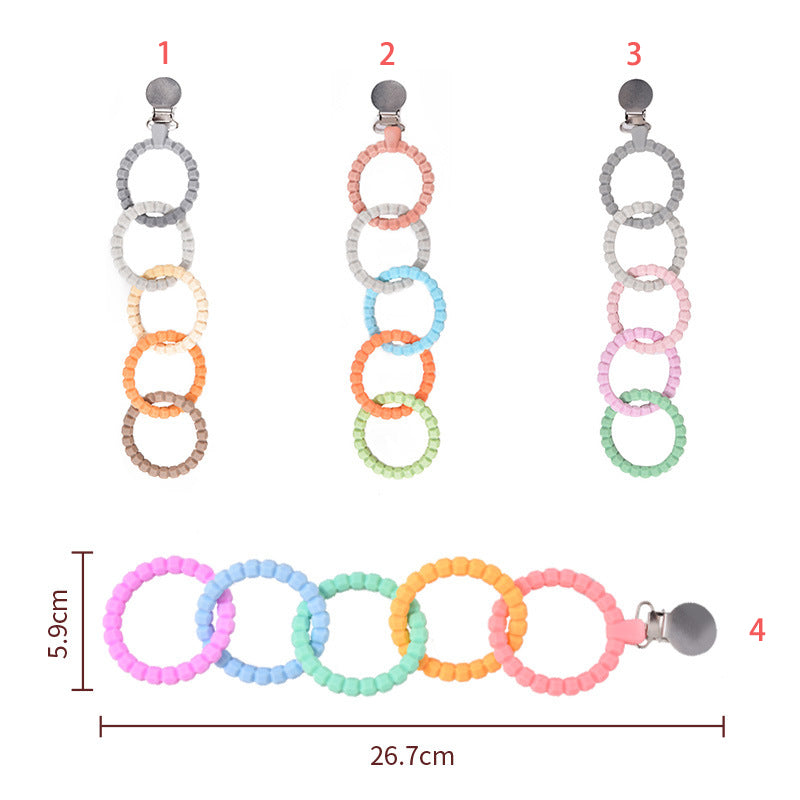 Baby Gloves Teething Rubber Silicone Baby Anti-Eating Hands Soothing Rattles Hand Ring Teething Stick Bite Toy - Ectron Online