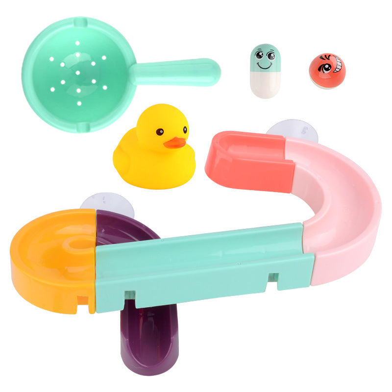 Bath Toys Baby Bathroom Playing Water Assembled Track Slider Toys - Ectron Online