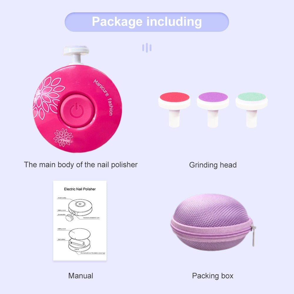 ELERA New Baby Electric Nail Trimmer Kid Nail Polisher Tool Baby Care Kit Manicure Set Easy To Trim Nail Clippers For Newborn - Ectron Online