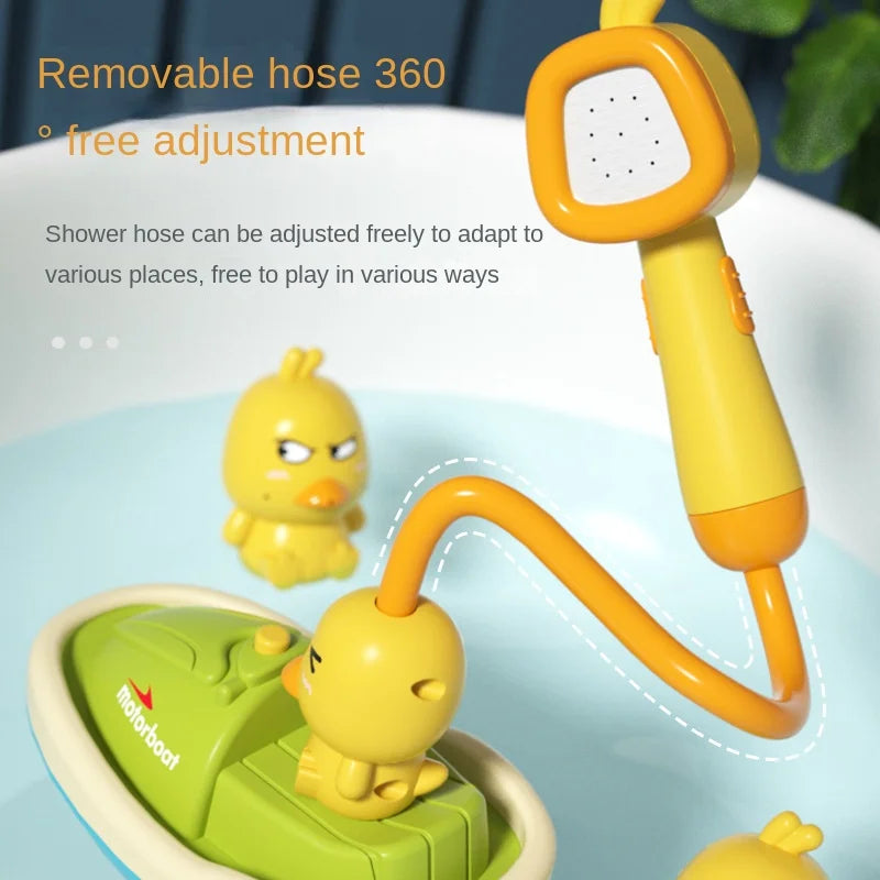Cute Duck Electric Water Spray Bathroom Bathing Toys Baby Bath Toys Kids Bath And Shower Bathtubs Interactive Boy girl Gifts - Ectron Online