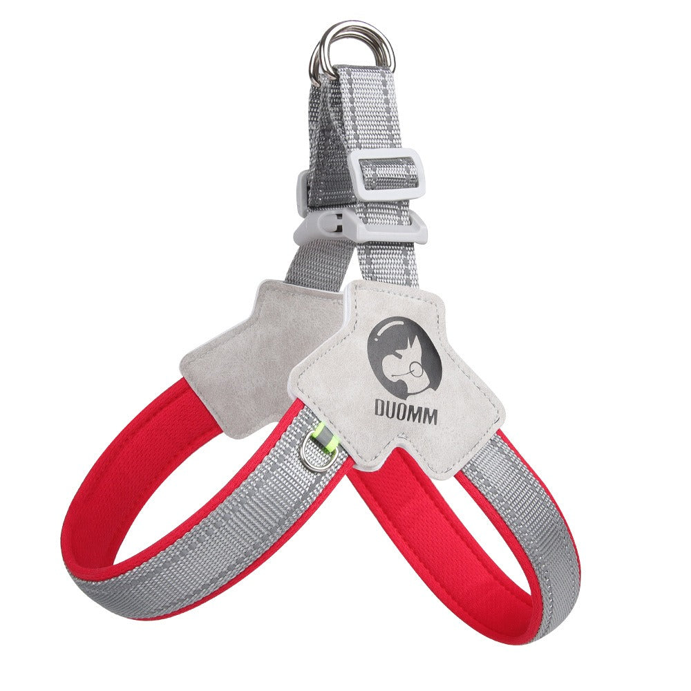 Saddle style dog chest harness breathable reflective dog harness - Ectron Online