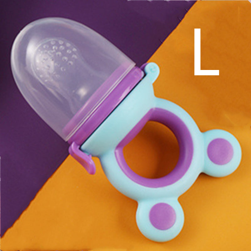 Baby products baby pacifier fruit and vegetable silicone baby nutrition fruit and vegetable mesh bag complementary food feeder - Ectron Online