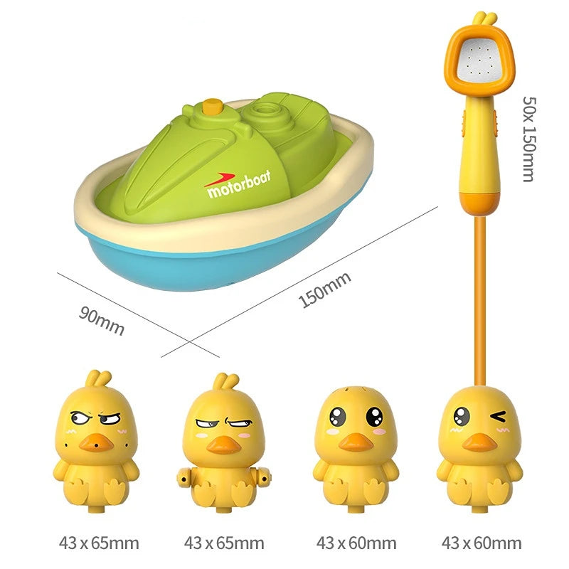 Cute Duck Electric Water Spray Bathroom Bathing Toys Baby Bath Toys Kids Bath And Shower Bathtubs Interactive Boy girl Gifts - Ectron Online