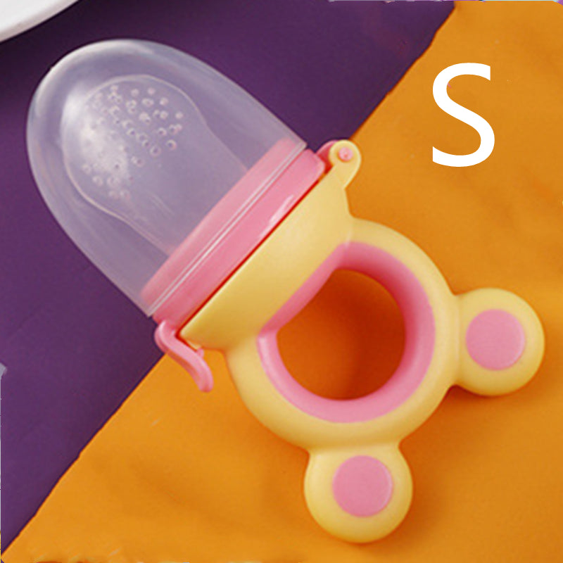 Baby products baby pacifier fruit and vegetable silicone baby nutrition fruit and vegetable mesh bag complementary food feeder - Ectron Online