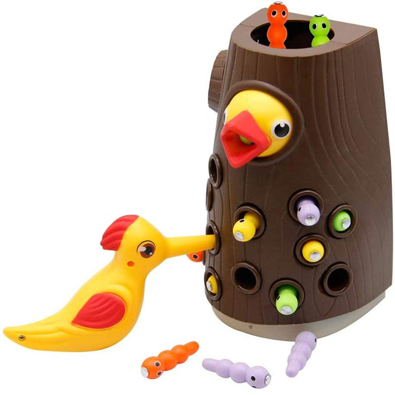 Woodpecker Toys Fishing And Insect Catching Games Intelligence Development Early Childhood Education Magnetic Toys Hand Eye Coordination - Ectron Online