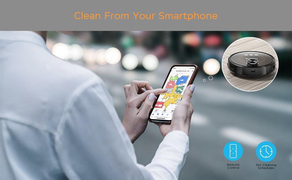 Geek Smart L8 Robot Vacuum Cleaner And Mop, LDS Navigation, Wi-Fi Connected APP, Selective Room Cleaning,MAX 2700 PA Suction, Ideal For Pets And Larger Home.Banned From Selling On Amazon - Ectron Online