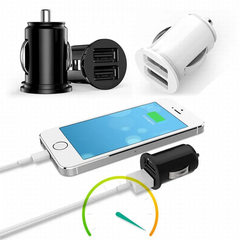 Car Truck Dual 2 Port USB Mini Charger Adapter 12V Power - Ectron Online