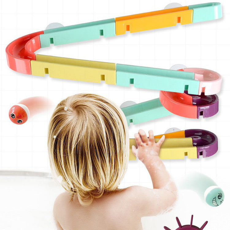 Bath Toys Baby Bathroom Playing Water Assembled Track Slider Toys - Ectron Online