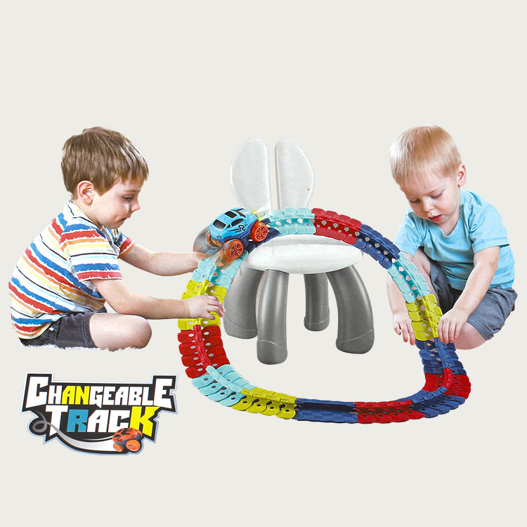 Children's Educational Toys Variety Train Assembled Car Track Electric Light Railcar For Boys - Ectron Online