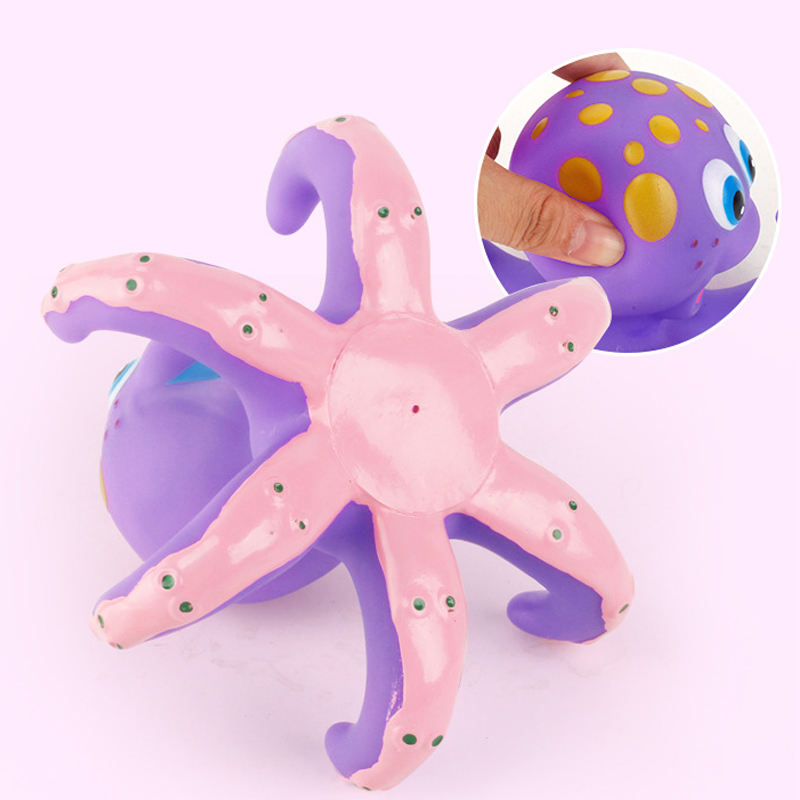 Children's Puzzle Octopus Throwing Circle Small Octopus Squid Bathing and Playing in Water Octopus Pond Glue Toy - Ectron Online