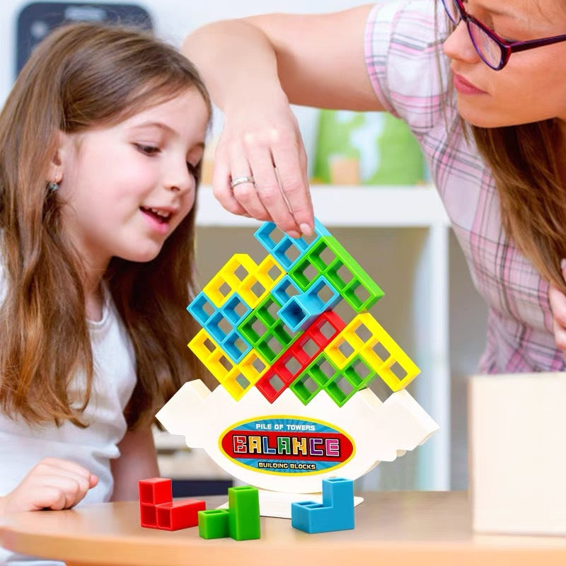 Balance Game Swing Stacking High Toy Russian Building Block Stacking Music Children's Party Tabletop Game - Ectron Online