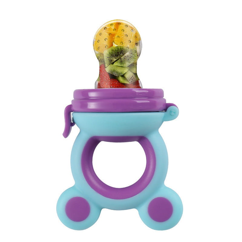 Baby products baby pacifier fruit and vegetable silicone baby nutrition fruit and vegetable mesh bag complementary food feeder - Ectron Online