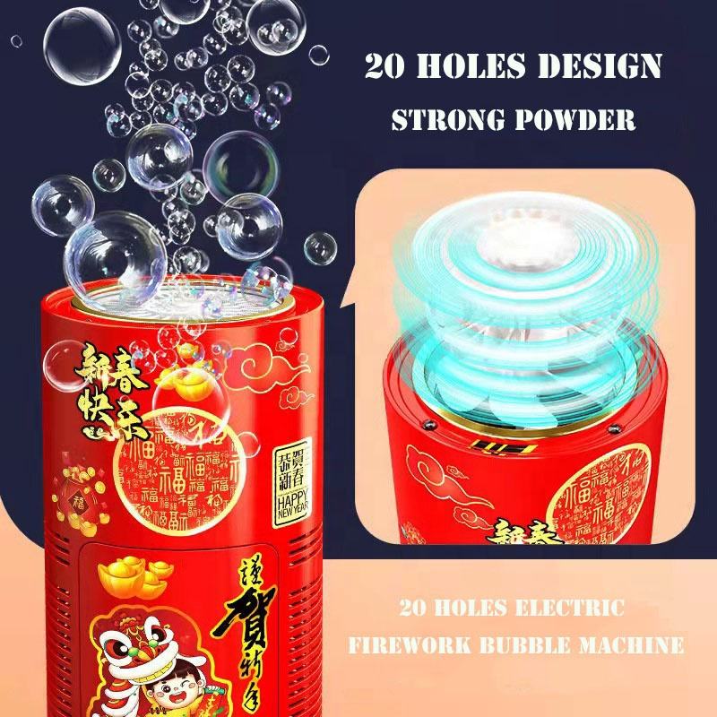 New Year Fireworks Bubble Machine Light Fireworks Celebration Firecrackers Fireworks Bubble Machine Children's New Year Toys - Ectron Online