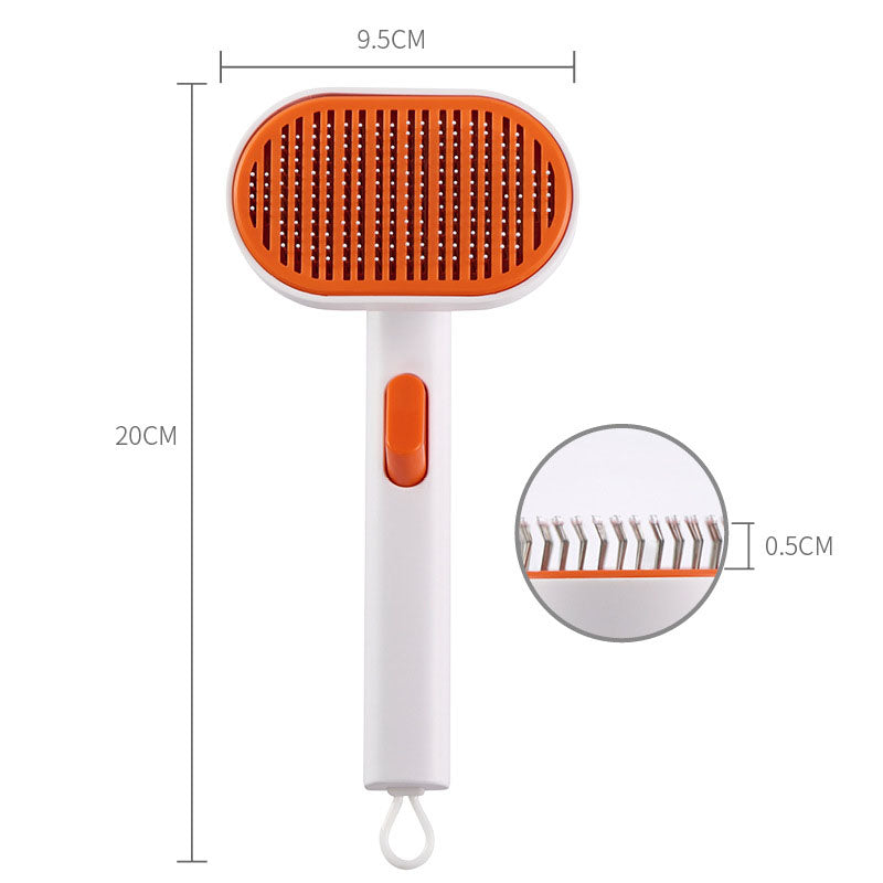 Pet comb, pet hair removal brush, cat and dog comb, automatic hair removal and beauty brush - Ectron Online