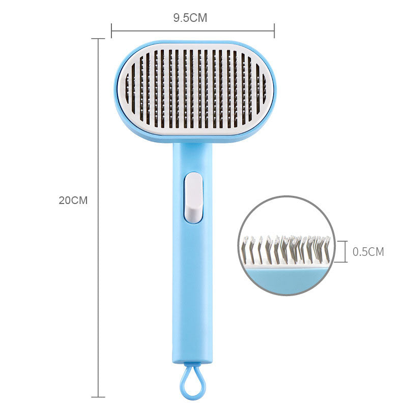 Pet comb, pet hair removal brush, cat and dog comb, automatic hair removal and beauty brush - Ectron Online