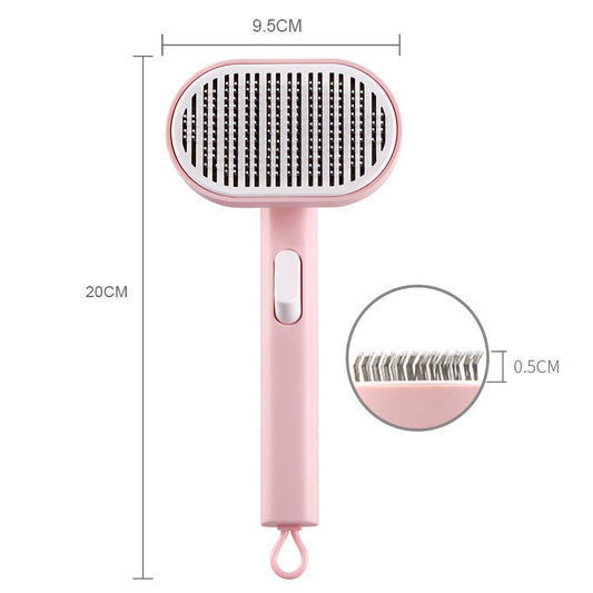 Pet comb, pet hair removal brush, cat and dog comb, automatic hair removal and beauty brush - Ectron Online