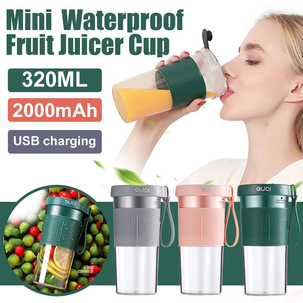 Mini USB Rechargeable Portable Blender Electric Fruit Juicer Kitchen Smoothie Maker Lightweight Sports Bottle Multifunction Blender - Ectron Online