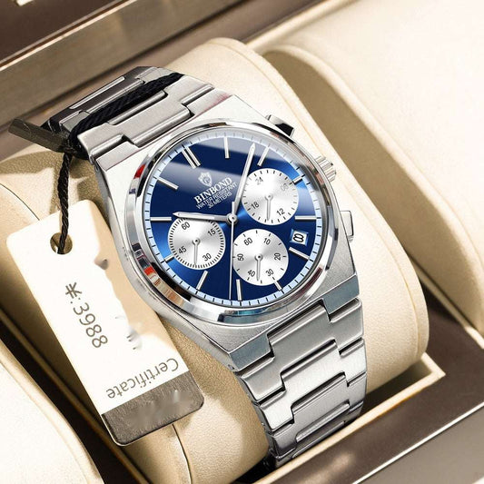 Men's Fashion Elegant Three Eyes And Six Needles Chronograph Watch Men's Fashion Elegant Three Eyes And Six | Ectron Online
