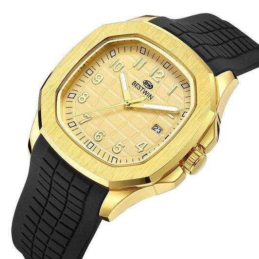 {{ brand }} Men's Fashion Sports Watch - Fashion Sports Silicone Strap Alloy Watc