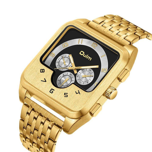 Gold Men's Watch Square Quartz Gold Men's Watch Square Quartz | Ectron Online