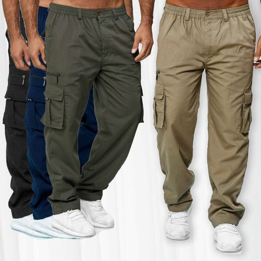 Men's Loose Straight Cargo Pants Men's Casual Multi-pocket Loose Straight | Ectron Online