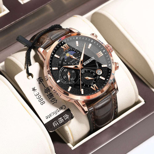 Men's Simple Chronograph Watch Simple Multifunctional Chronograph Water | Ectron Online