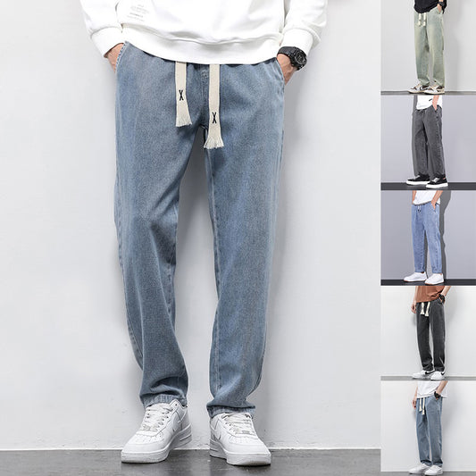 Men's Summer Wide Leg Jeans Summer Loose Wide Leg Jeans Pants Men Fa | Ectron Online