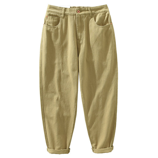 Men’s Retro Cargo Pants – Loose Fit Elastic Waist Straight Trousers Casual Straight Trousers Trendy Retro El | Ectron Online