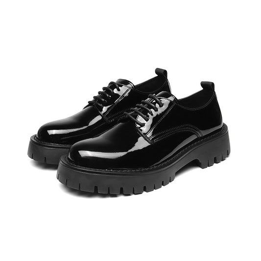 Youth British Style Round Head Leather Shoes
