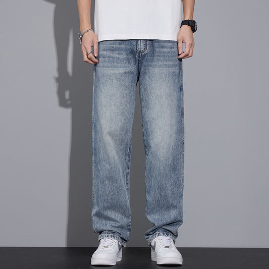 High-end Men's Loose Casual Anti-wrinkle Comfortable Straight Jeans