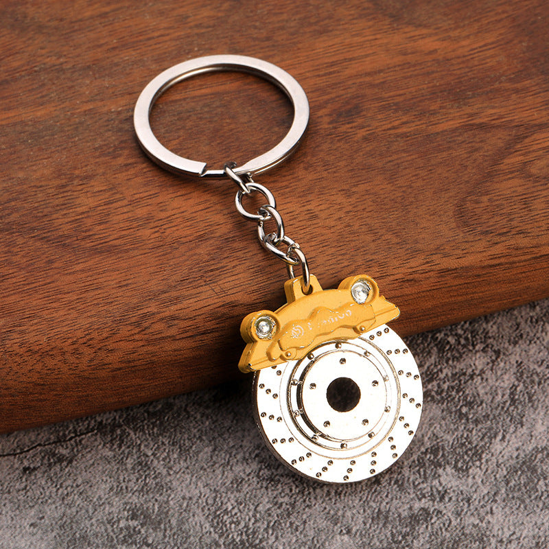 Brake Disc Hub Caliper Metal Keychains Pendant