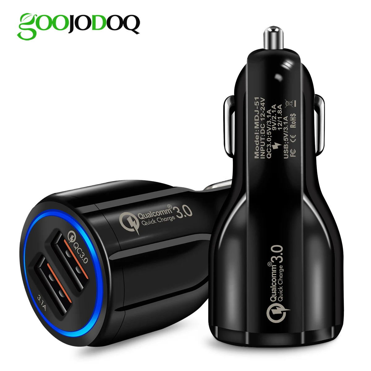 QC Quick Charge 3.0 Dual Car Charger Adapter Auto Mobile Phone Charger - Ectron Online